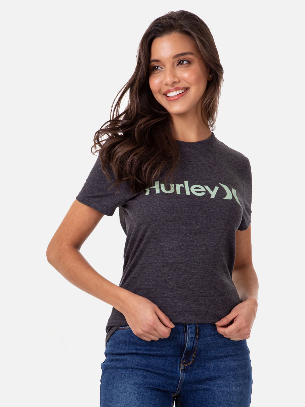 Camiseta Hurley One&Only Mescla Preto