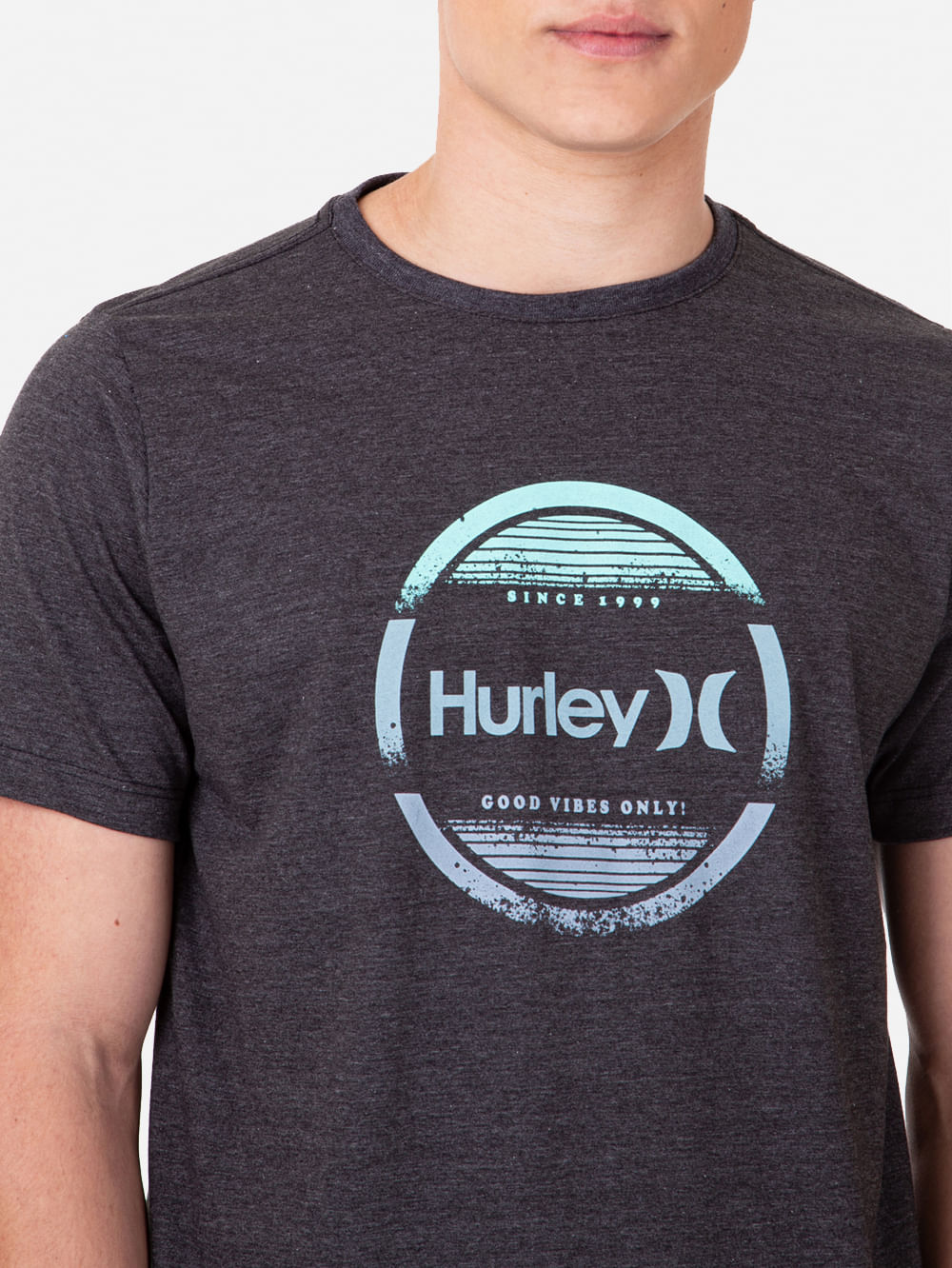 Camiseta Hurley Roots Mescla Preto