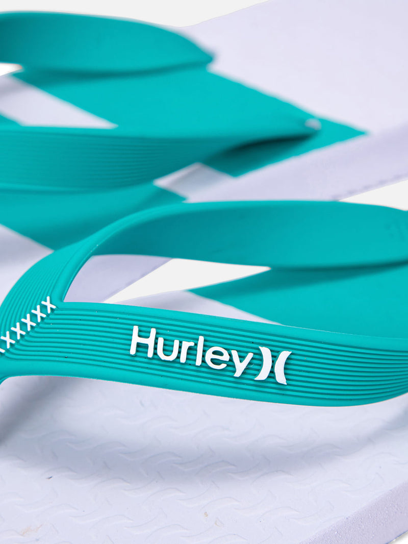 Chinelo Hurley Phantom Branco/Verde