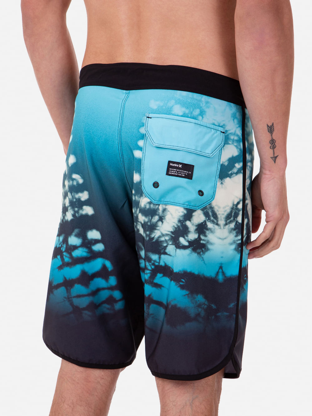 Boardshort Hurley Fusion 19.5" Turquesa