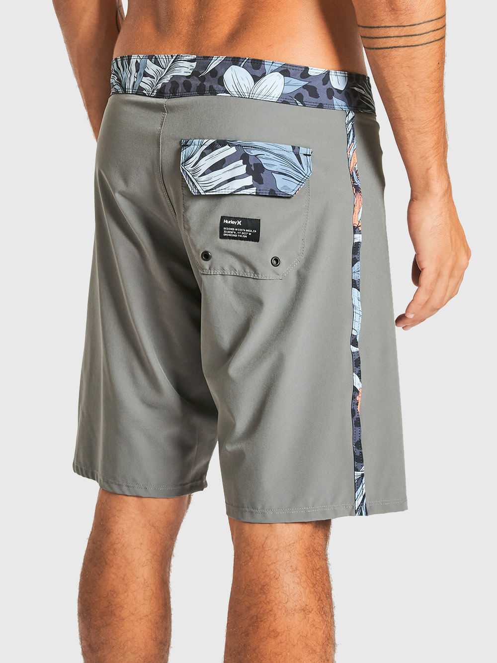 Boardshort Myrtle Stripe 19,5" Cinza