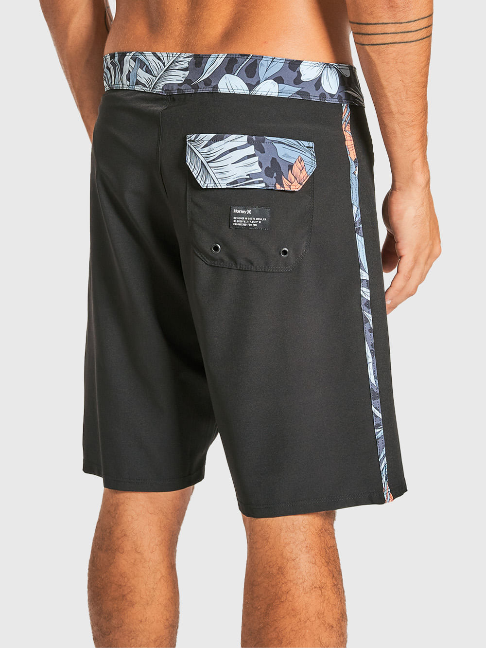 Boardshort Myrtle Stripe 19,5" Preto