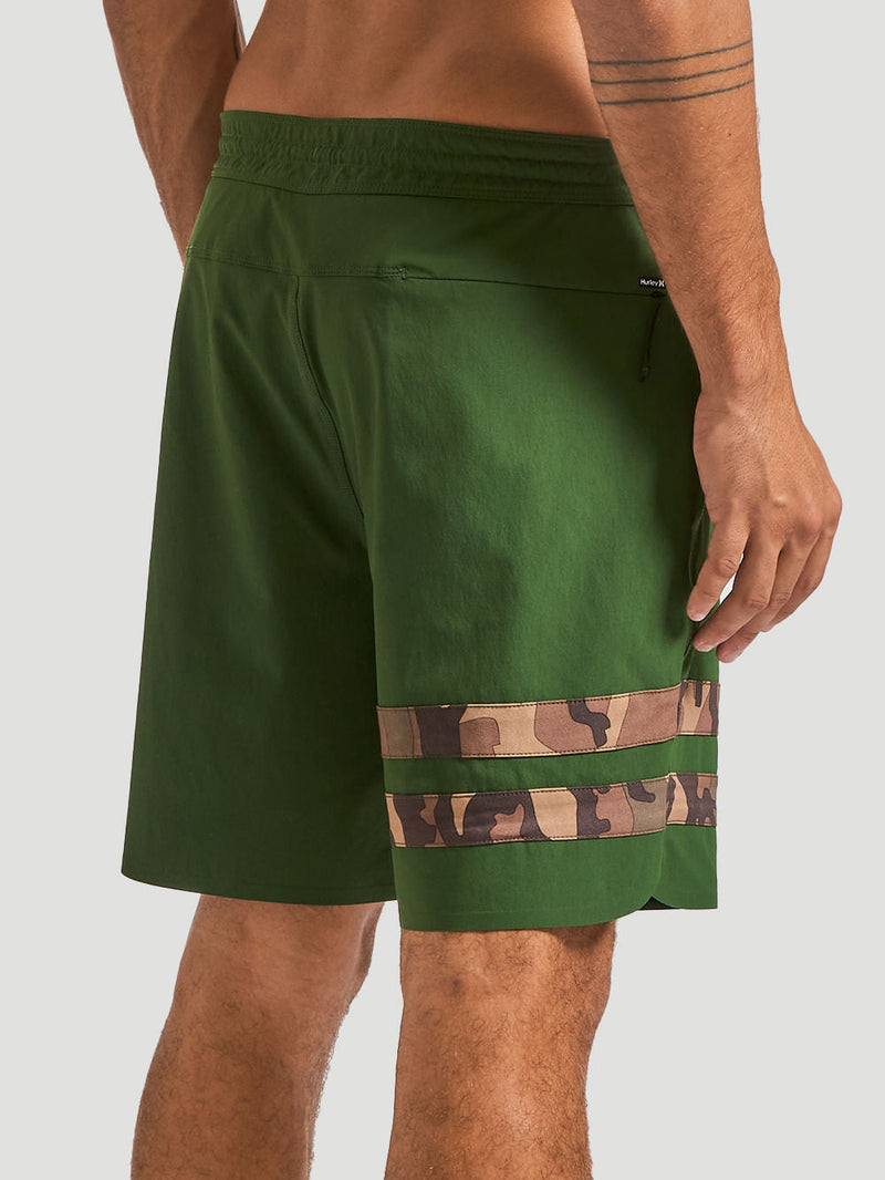 Boardshort Hurley Phantom Block Party Renegade 18" Verde