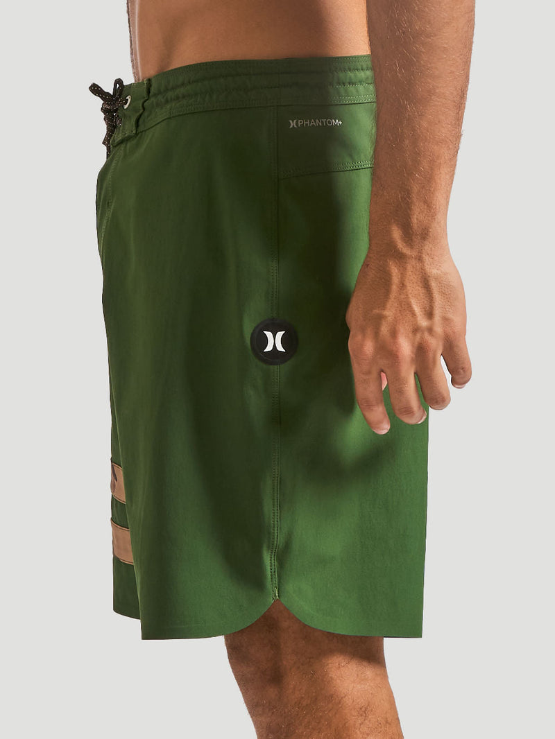 Boardshort Hurley Phantom Block Party Renegade 18" Verde