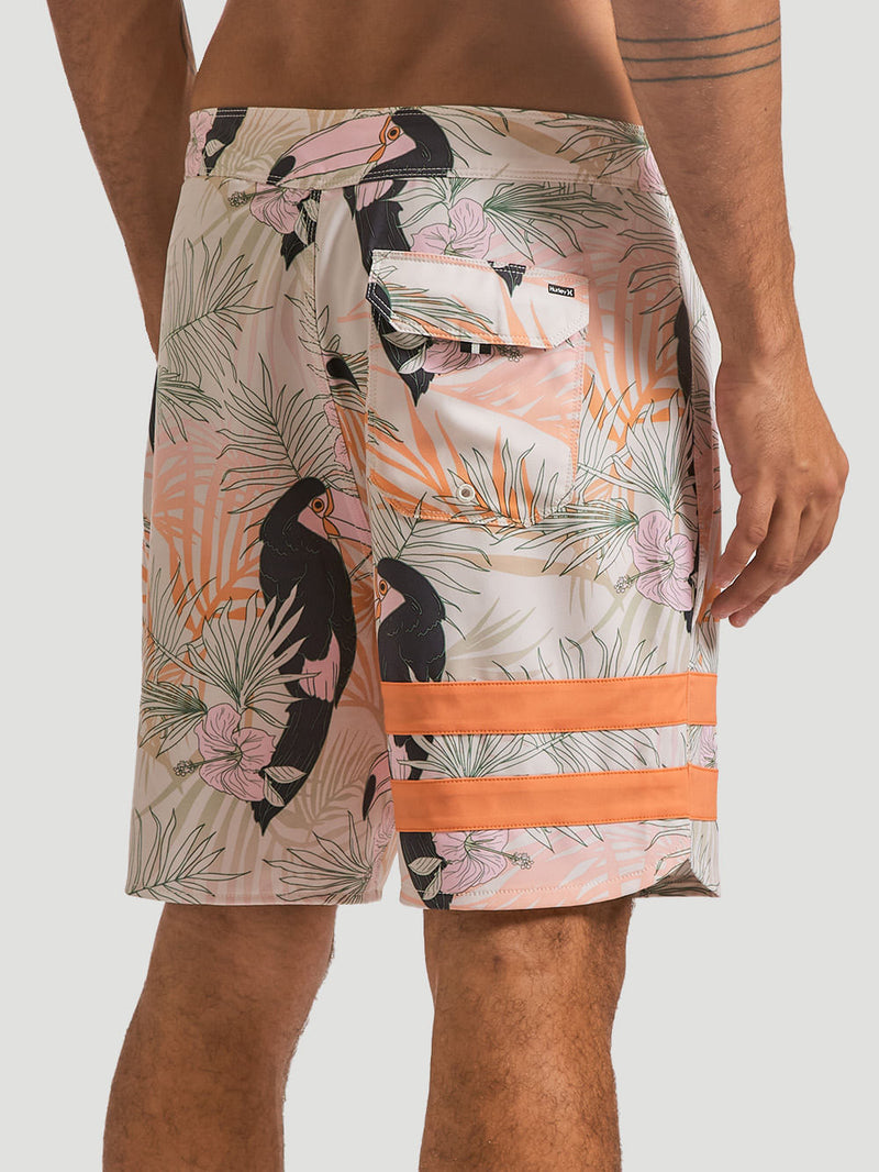 Boardshort Hurley Phantom Block Party 18" Areia
