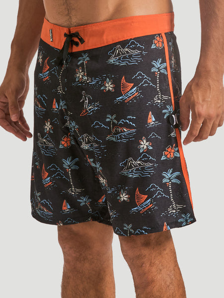 Boardshort Hurley Aloha 18" Preto