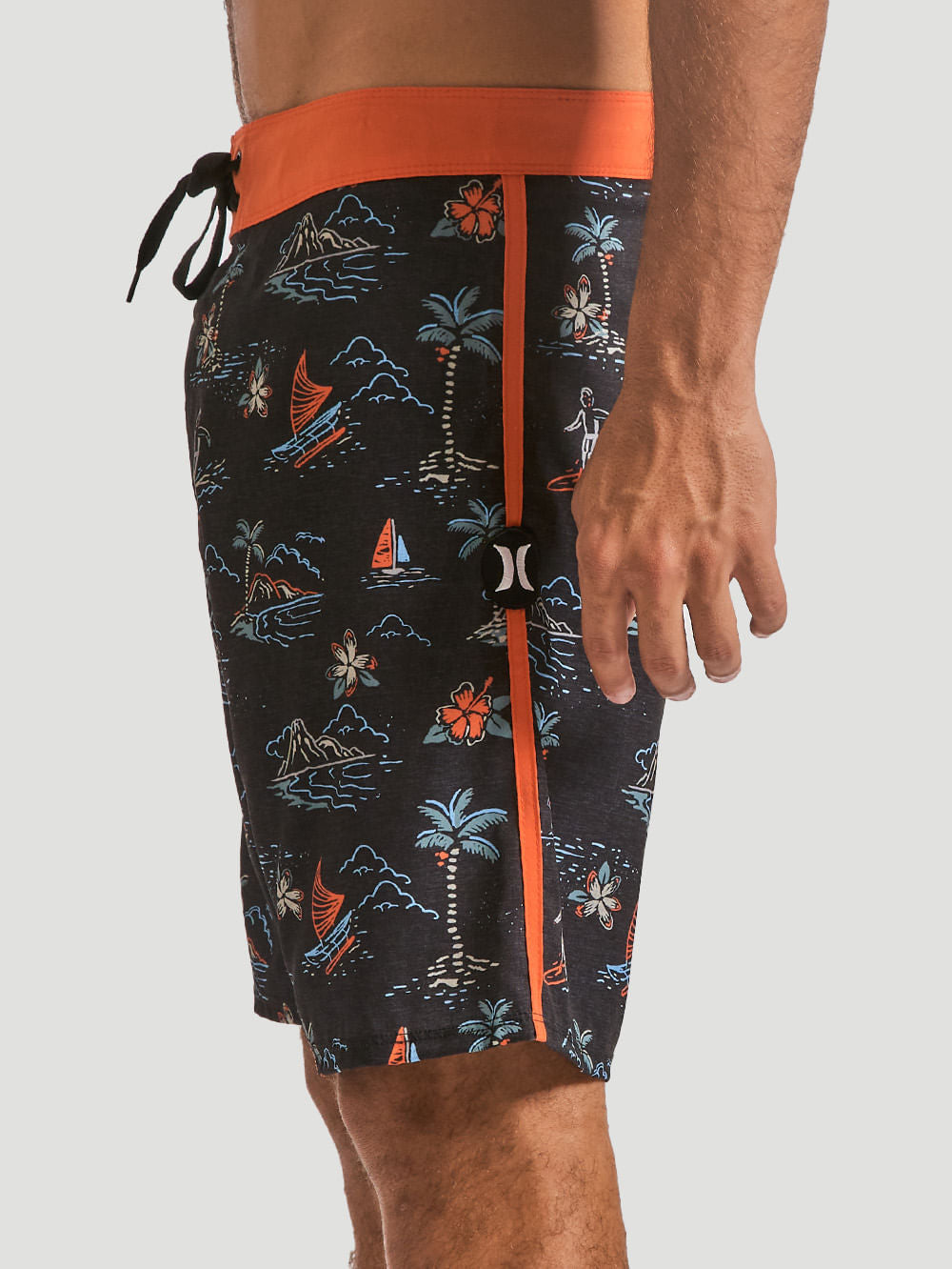 Boardshort Hurley Aloha 18" Preto