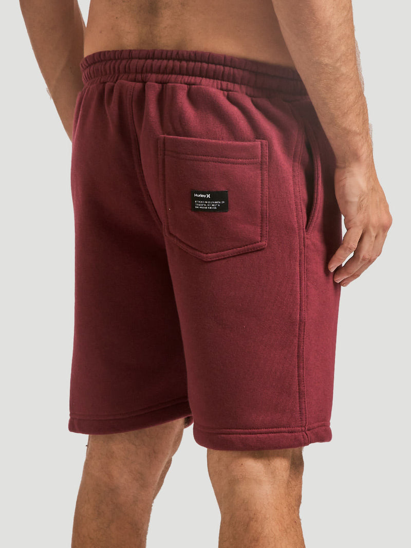 Bermuda Moletom Hurley Circle Icon Vinho
