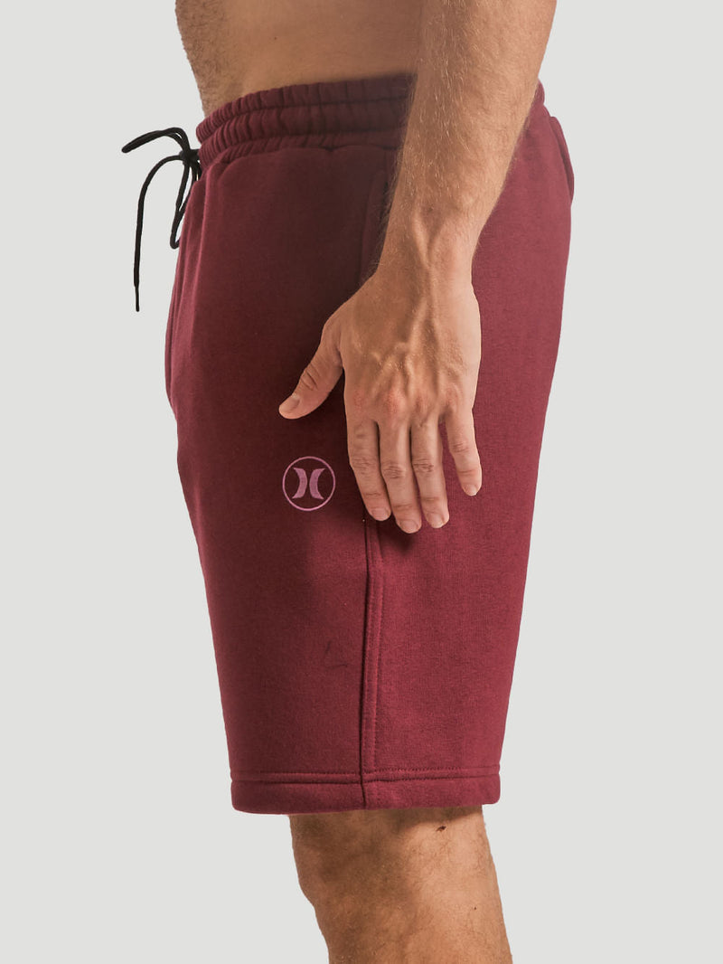Bermuda Moletom Hurley Circle Icon Vinho
