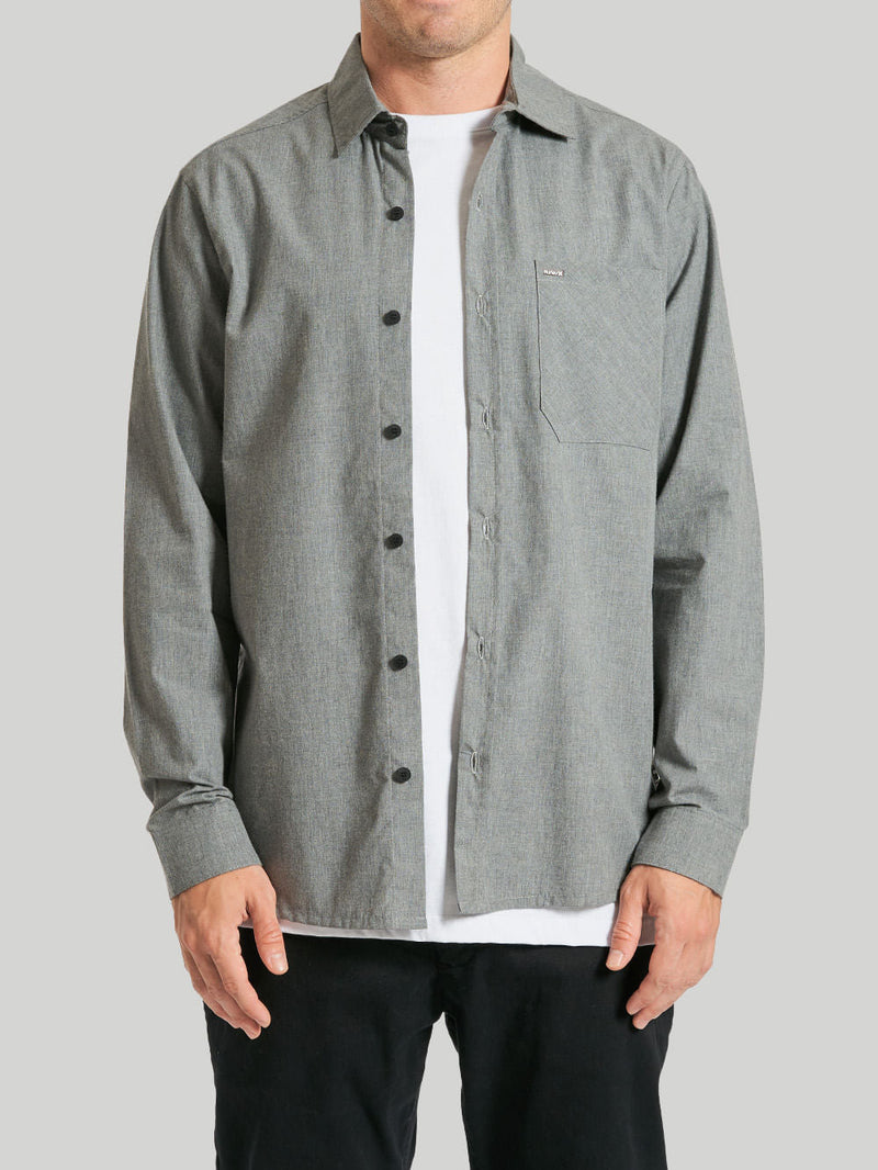 Camisa Manga Longa Hurley Geneve Cinza