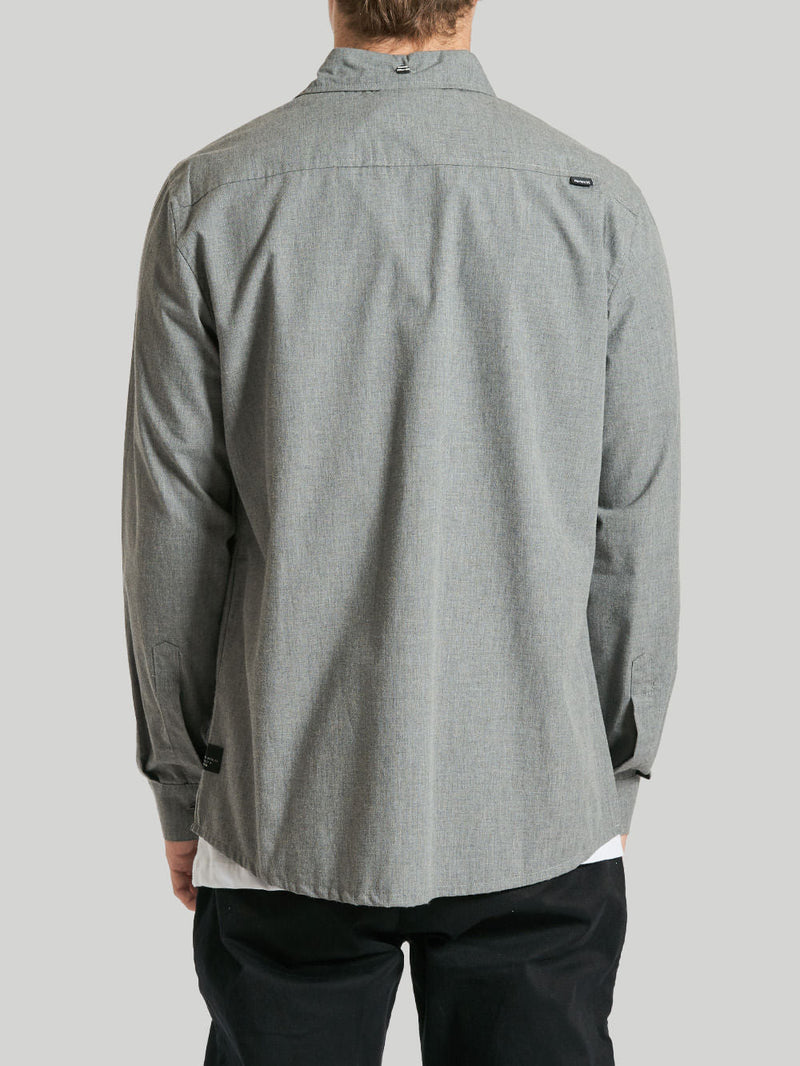 Camisa Manga Longa Hurley Geneve Cinza
