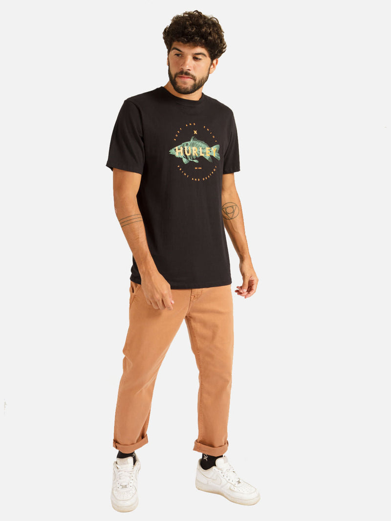 Camiseta Hurley Fish Preta