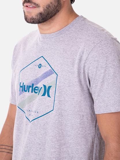 Camiseta Hurley Hexa Two Mescla Cinza