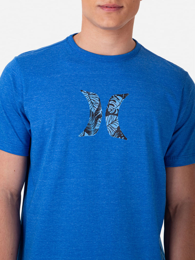 Camiseta Hurley Icon Palmer Mescla Azul