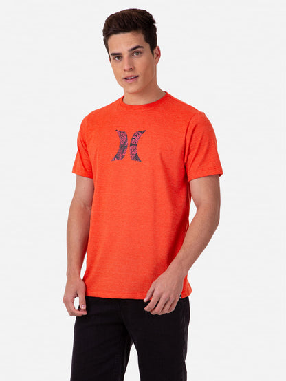 Camiseta Hurley Icon Palmer Mescla Vermelho