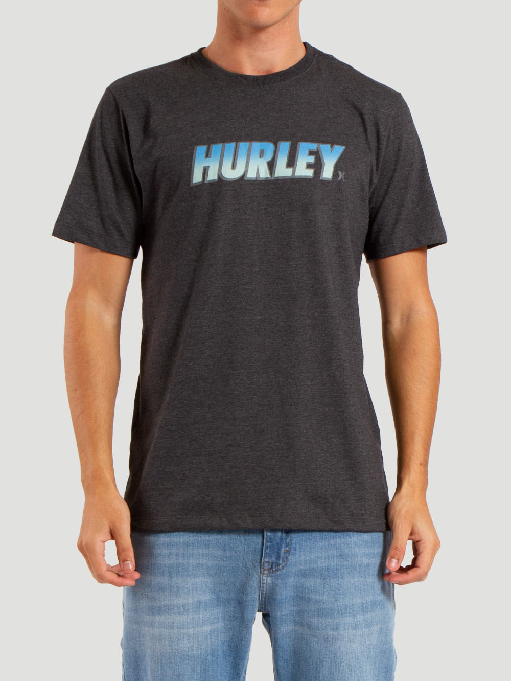 Camiseta Hurley Fastlane Mescla Preto