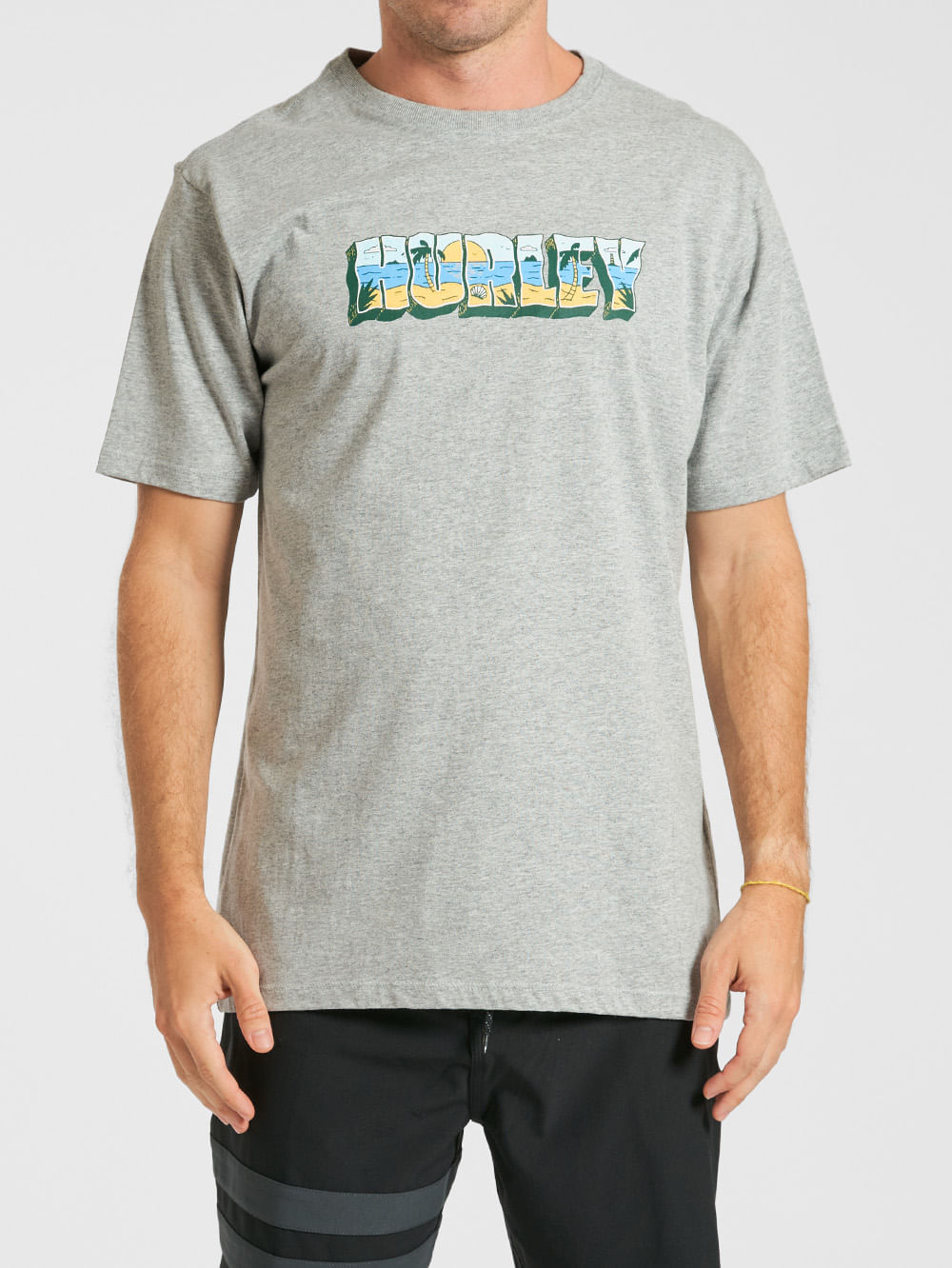 Camiseta Hurley Vacation Mescla Cinza