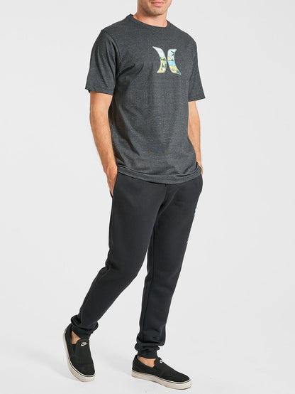 Camiseta Hurley Icon Beach Mescla Preto