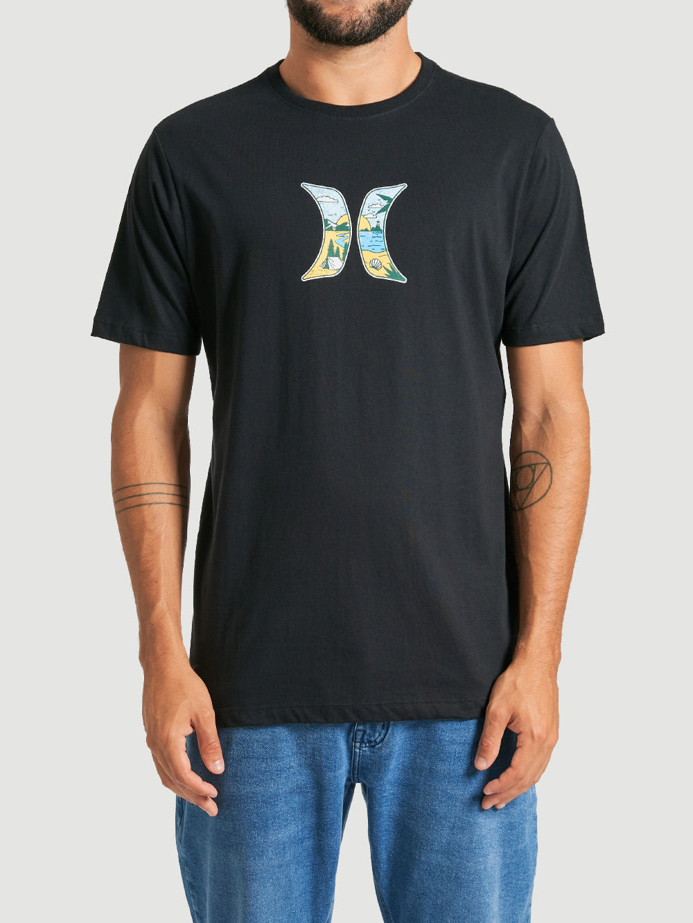 Camiseta Hurley Icon Beach Preta