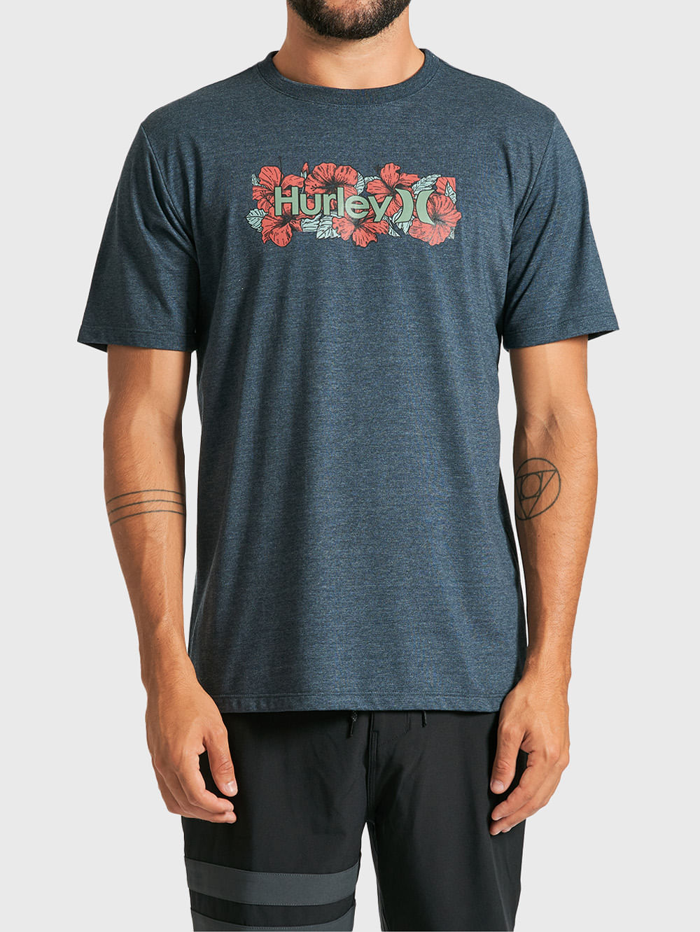 Camiseta Hurley O&O Mescla Marinho