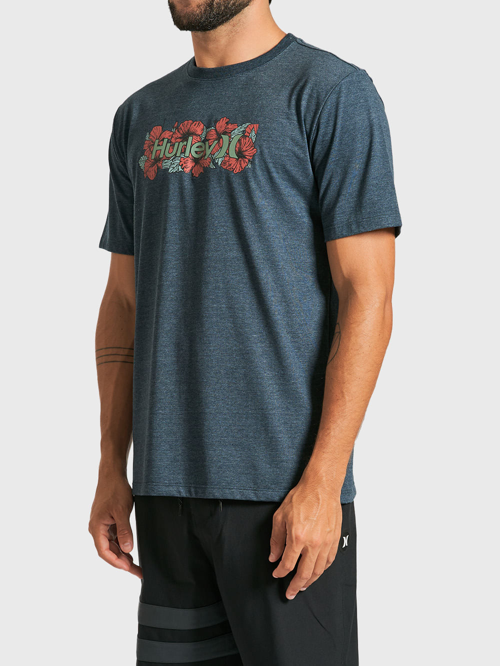 Camiseta Hurley O&O Mescla Marinho