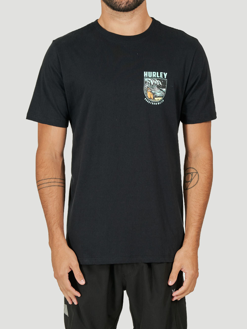 Camiseta Hurley Skull Night Preto