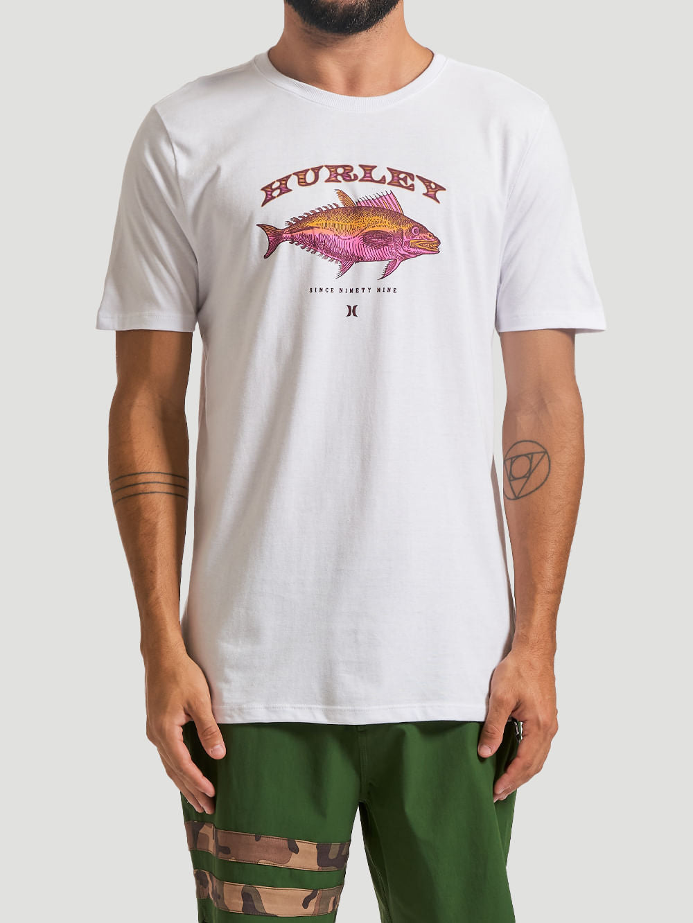 Camiseta Hurley Fish Branco