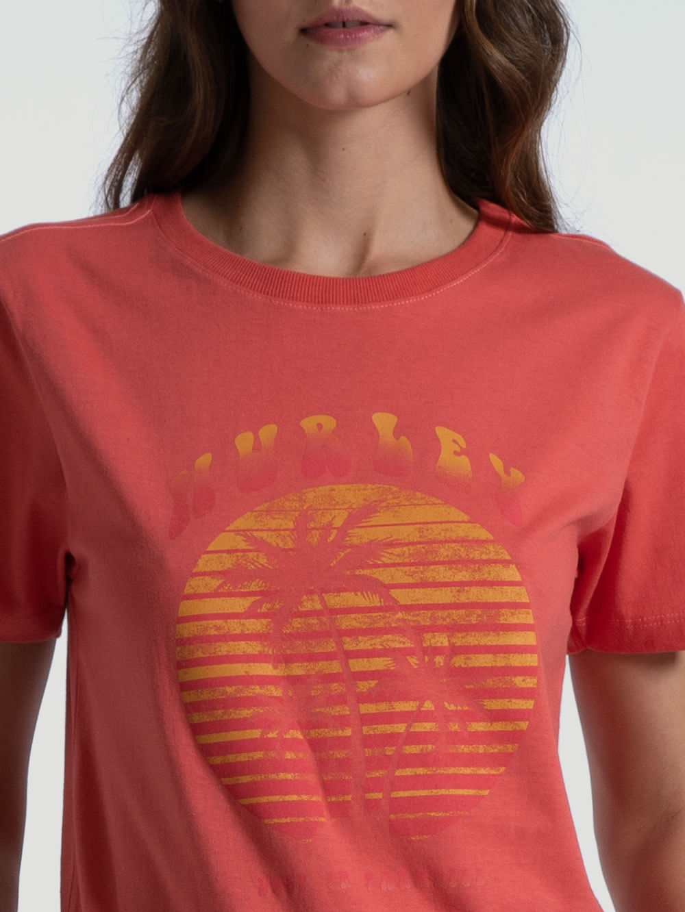 Camiseta Hurley Lost Paradise Rosa