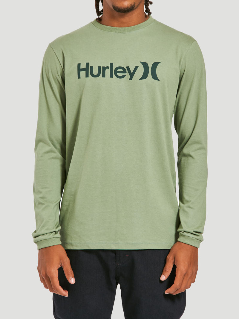 Camiseta Manga Longa Hurley O&O Solid Militar