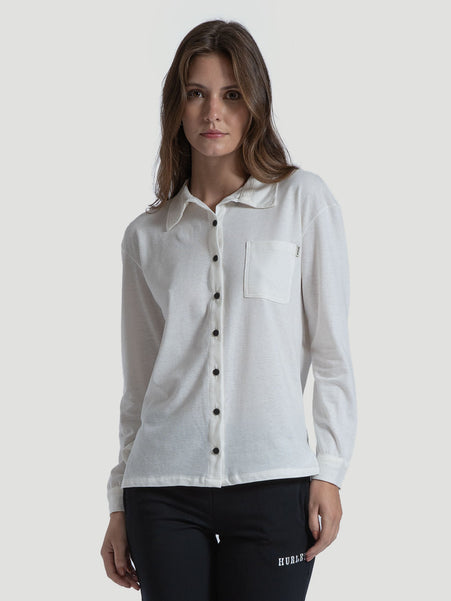 Blusa Manga Longa Hurley Casual Long Off White - NÃO PODEMOS VENDER