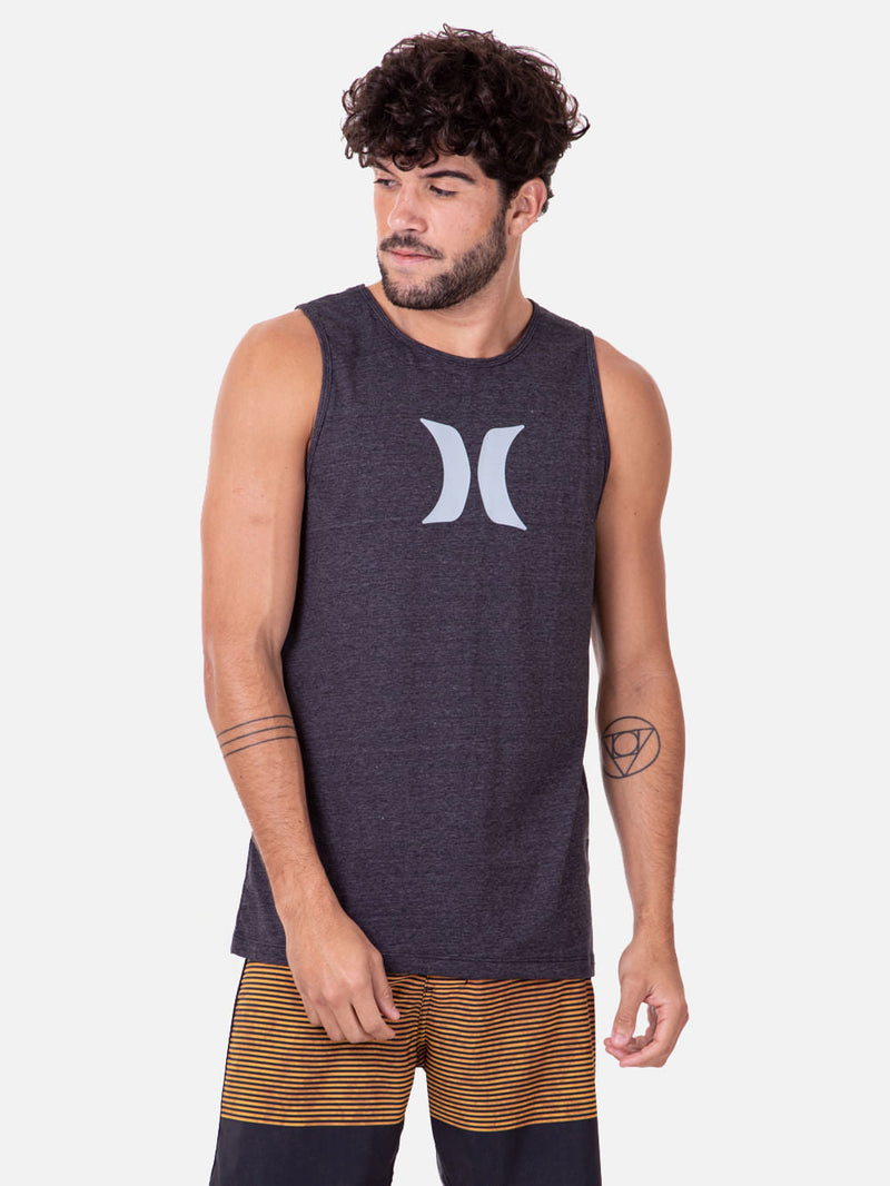 Regata Hurley Icon Plus Size  Mescla Preto