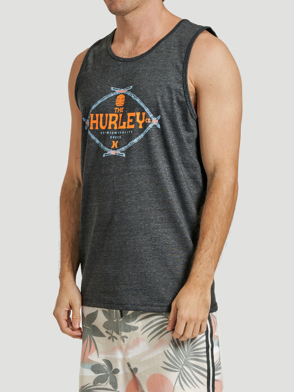 Regata Hurley Bambo Mescla Preto