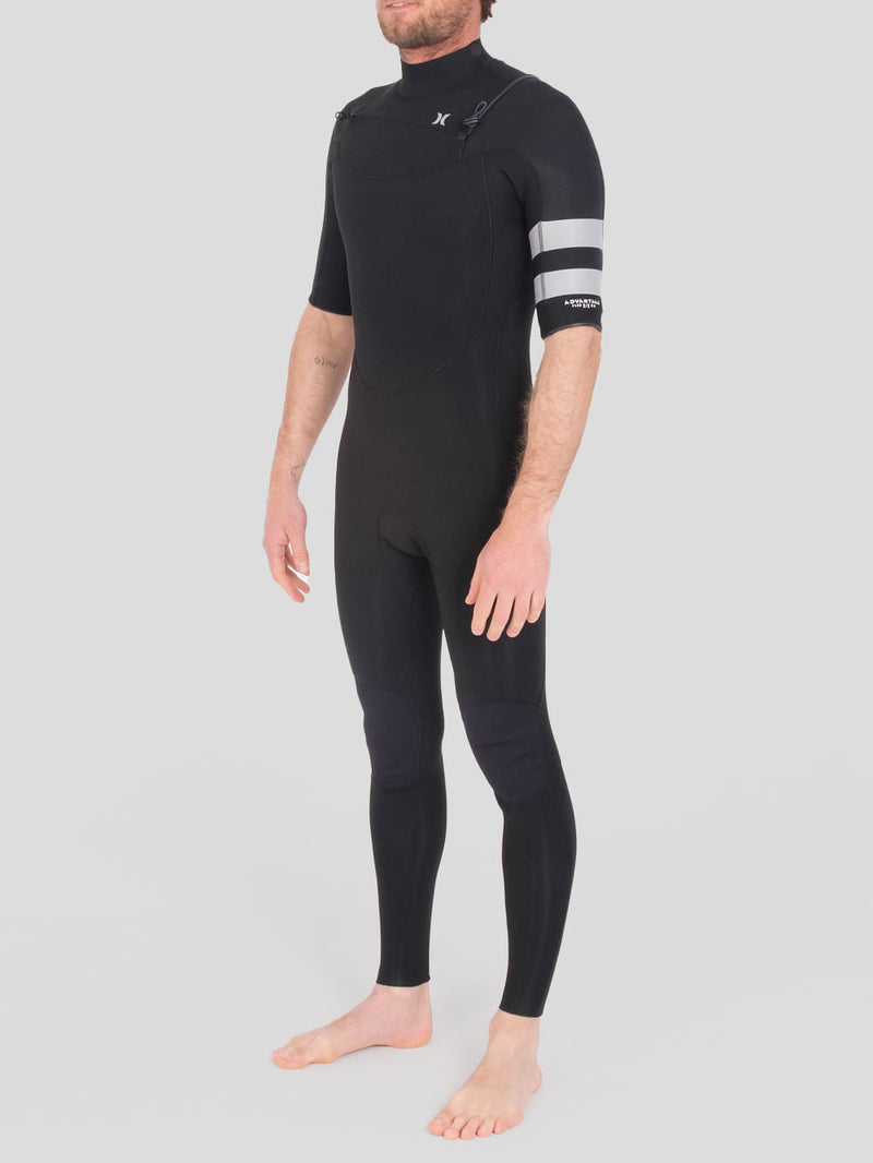 Long John Hurley Advantage Plus 2/2 Manga Curta Preto